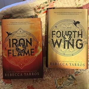 Fourth Wing AND Iron Flame BOOKs by Rebecca Yarros